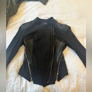 Really cute black fitted jacket with shoulder pads